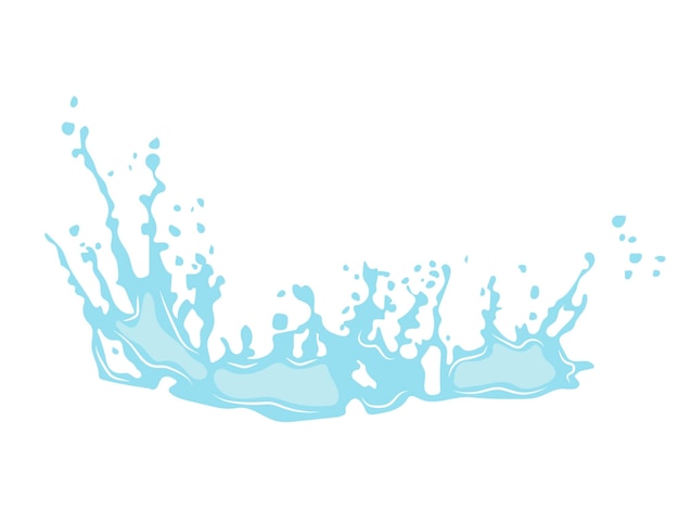 Water or oil splash vector icon with splashes