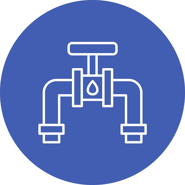 Immagine vettoriale dell'icona del tubo d'acqua può essere utilizzata per i servizi di emergenza