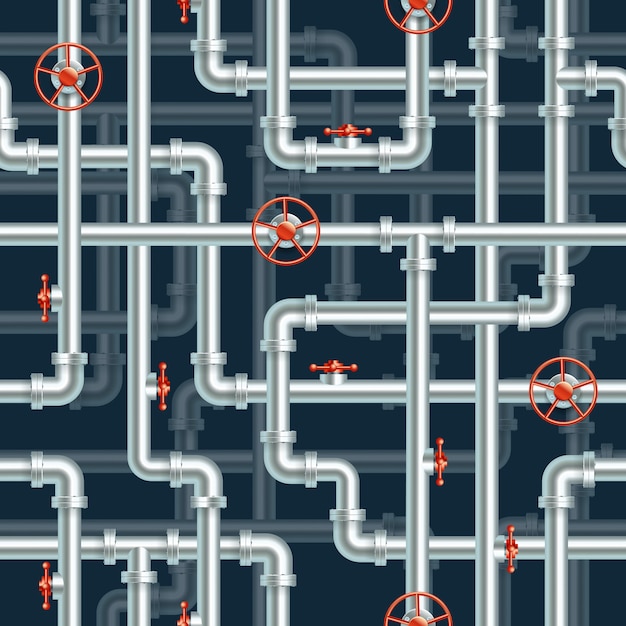 water pipeline seamless pattern
