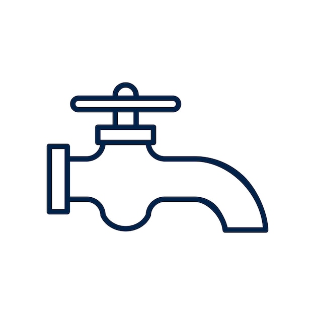 Vector water pipes icon isolated vector sign symbol