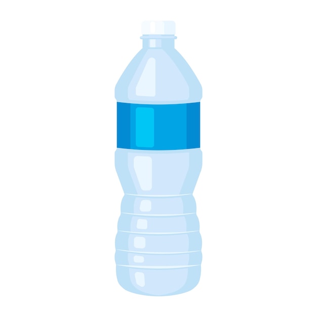 Water plastic bottle Cartoon vector illustration isolated object