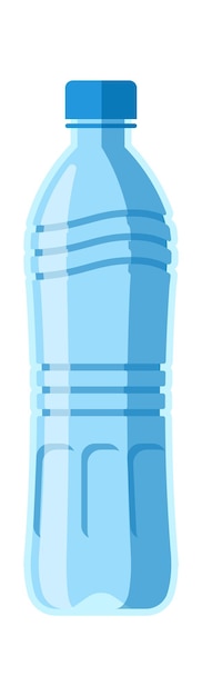 Векторная иллюстрация пластиковой бутылки с водой