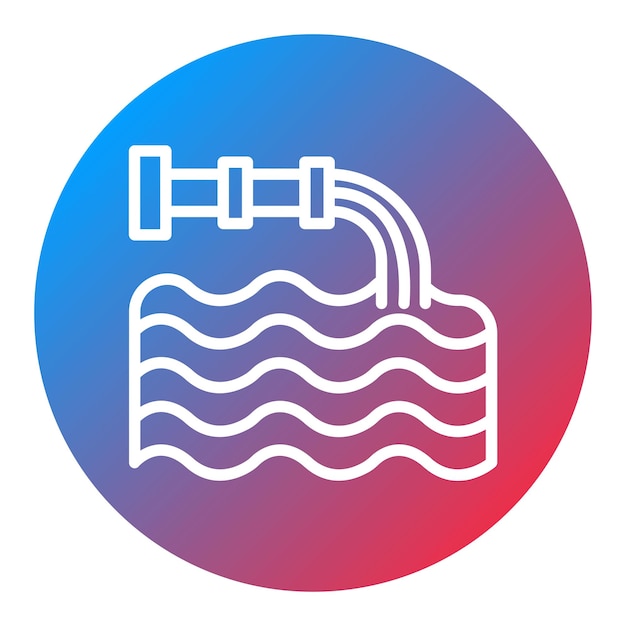 Water Pollution icon vector image Can be used for Industry