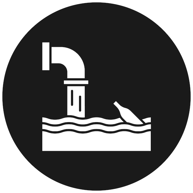 Vector water pollution vector icon can be used for natural disaster iconset