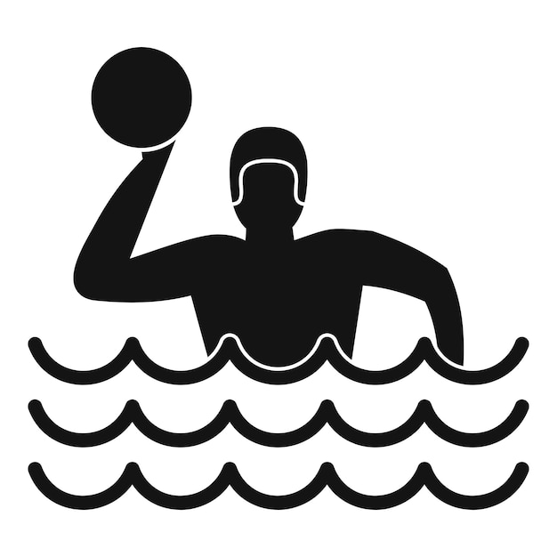 Vector water polo icon simple illustration of water polo vector icon for web