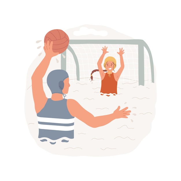 Water polo isolated cartoon vector illustration