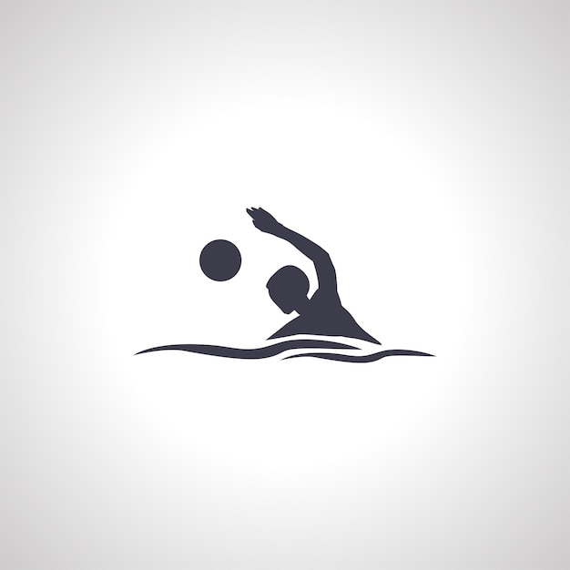 Water polo isolated icon Water polo silhouette