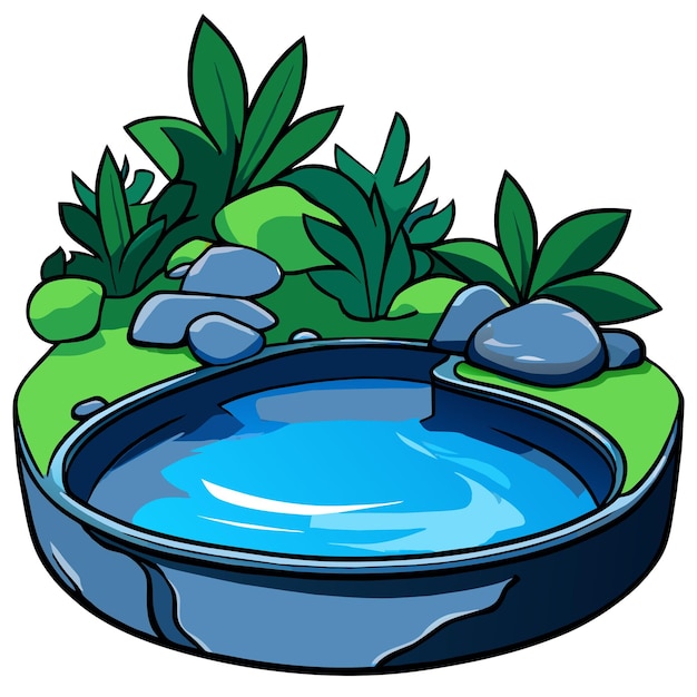 water Pool vector illustration