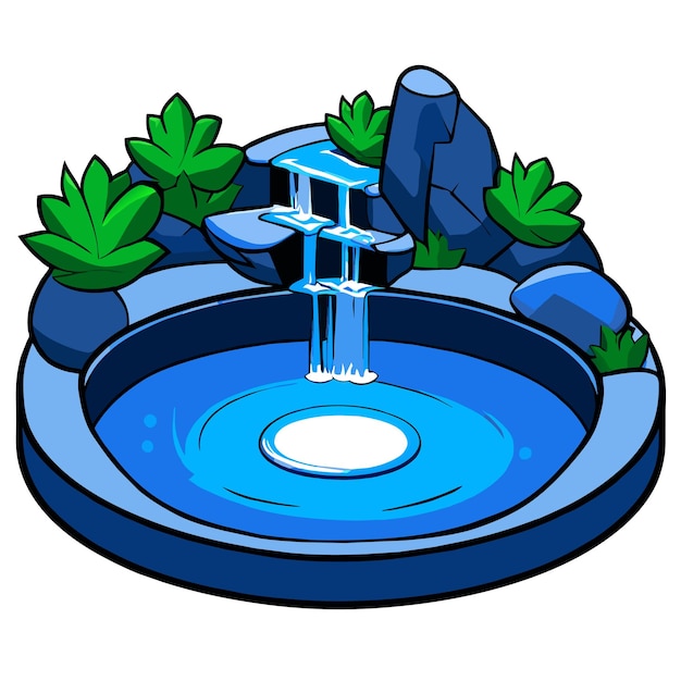 Vector water pool vector illustration