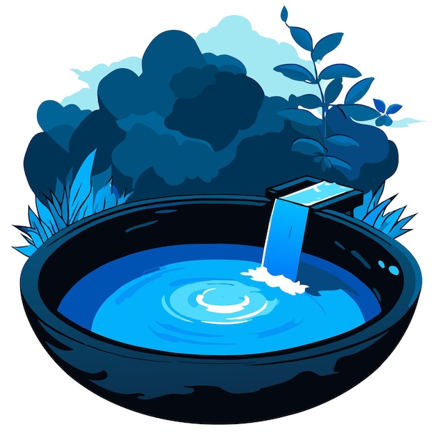 Vector water pool vector illustration