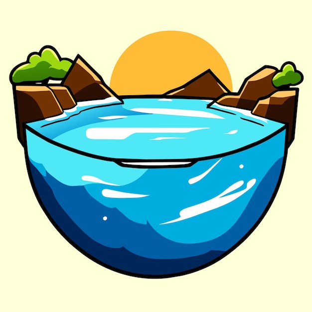 water Pool vector illustration