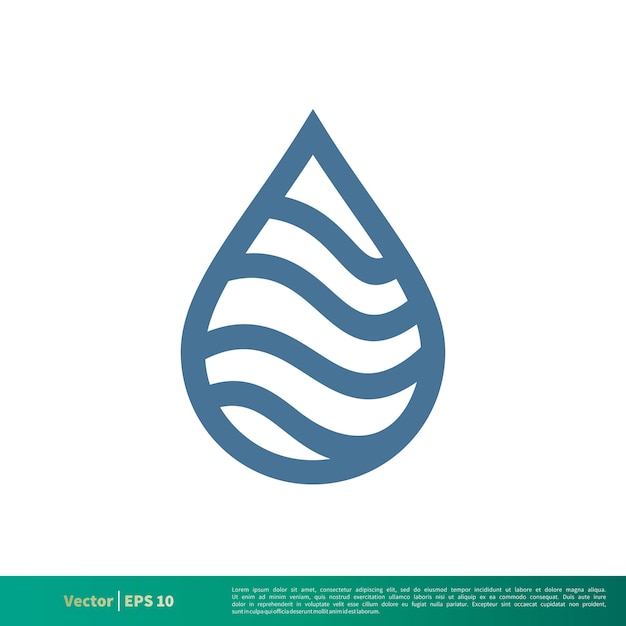 Water Raindrop Icon Vector Logo Template Illustration Design Vector EPS 10