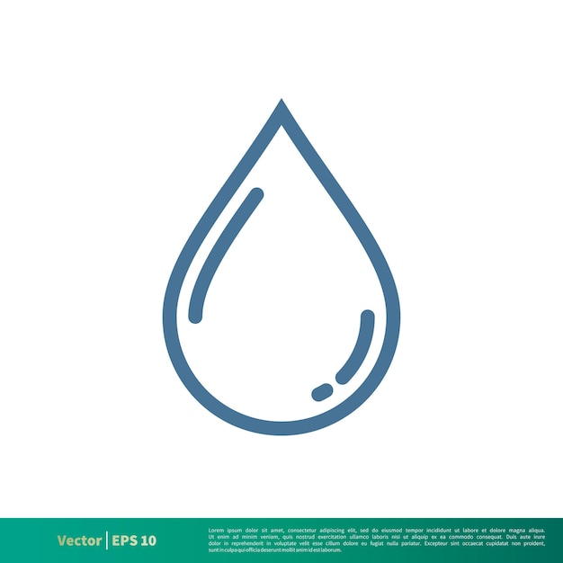 Капли воды значок вектор логотипа шаблон иллюстрации дизайн вектор EPS 10