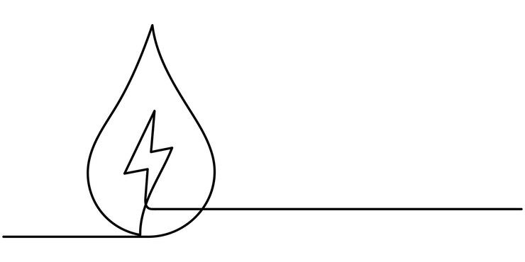 वेक्टर water recycling continuous line editable stroke line eco energy icon concept water energy thin