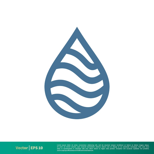 Water Regendruppel Pictogram Vector Logo Sjabloon Illustratie Ontwerp Vector Eps 10