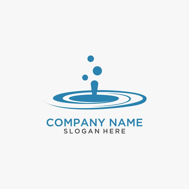 Water ripple logo design