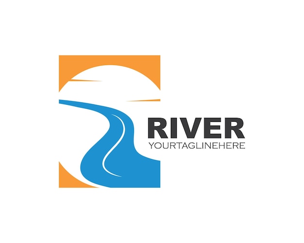 Water rivier vector illustratie pictogram ontwerp