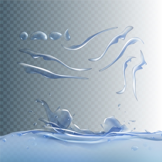 Vector water shapes collection