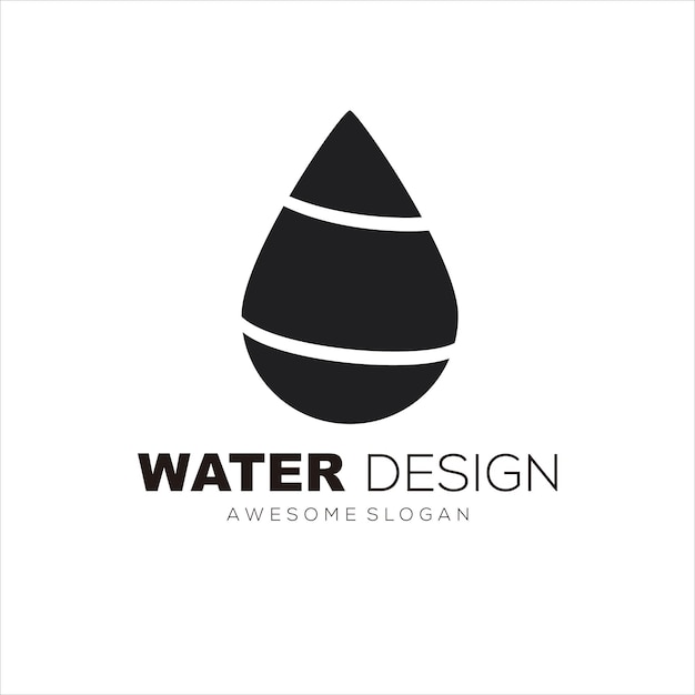 Water silhouette logo symbol  design