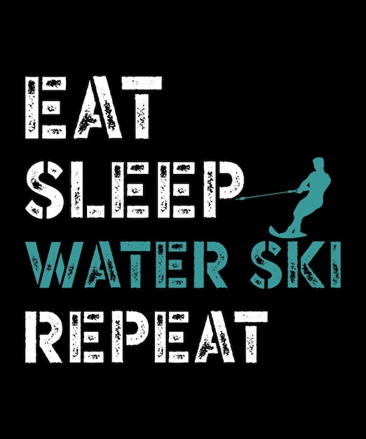 Water Skiing Tshirt Design