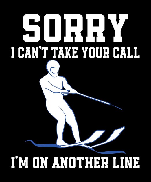 Water Skiing TShirt Design