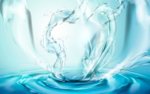 Water splash elements