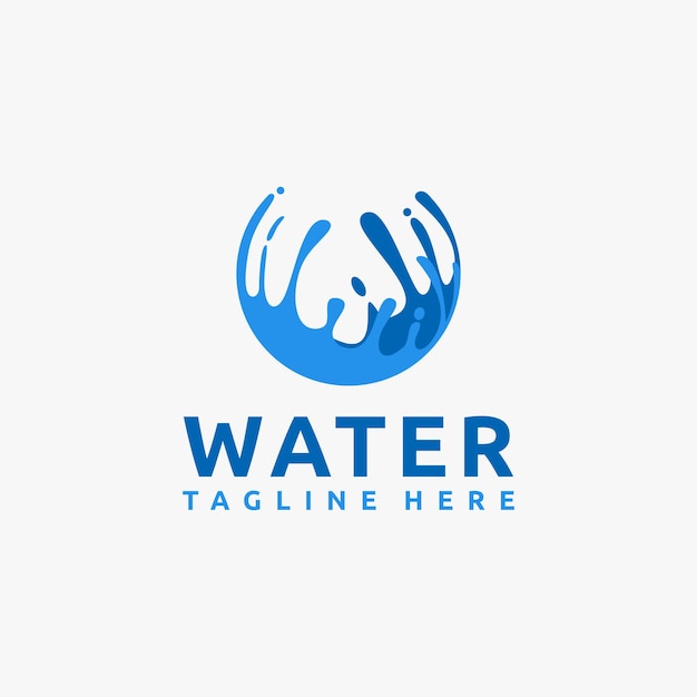 Water Splash Logo Design Template