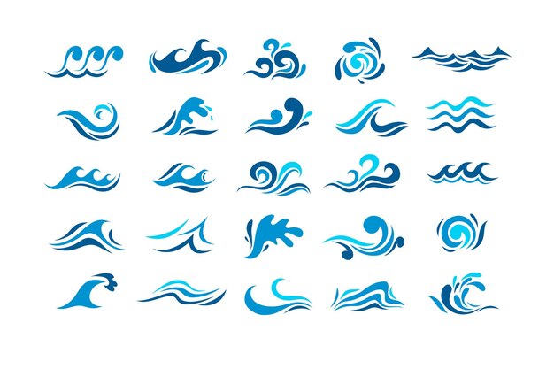 Water splash logo vector icon illustration design