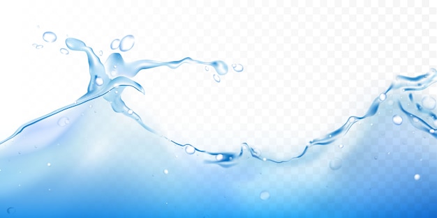 water splash and ripple bubbles
