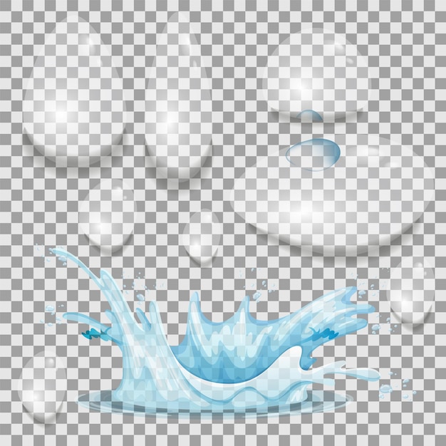 A water splash on white background