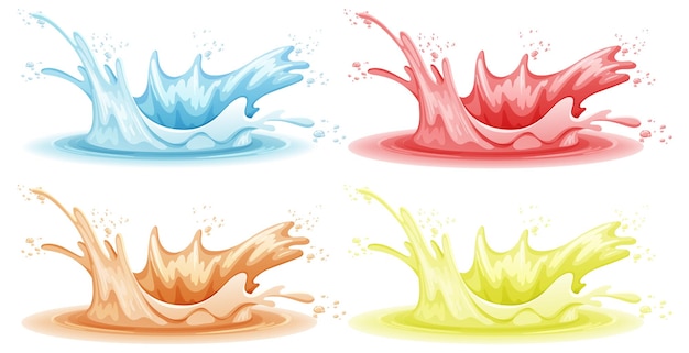 A water splash on white background