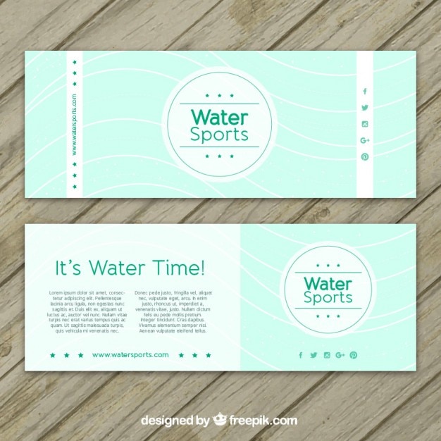 Vector water sport banners