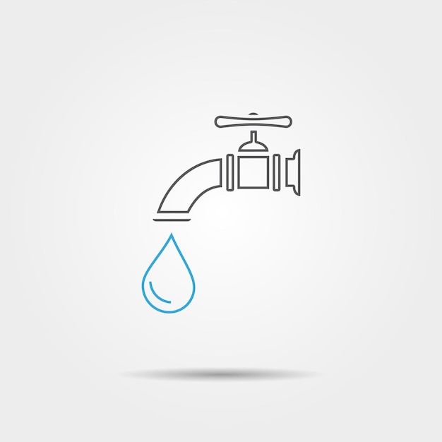 Vector water tap logo