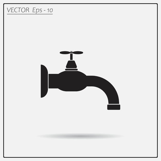 Vector water tap symbol vector illustration on a light background eps 10