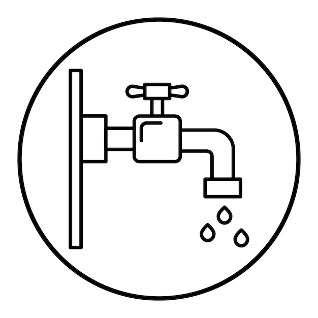 Vector water tap vector icon can be used for hygiene routine iconset