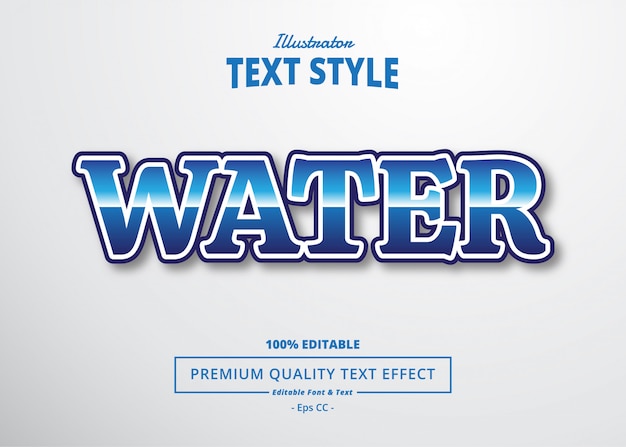 Water text effect