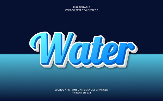 Vector water text effect