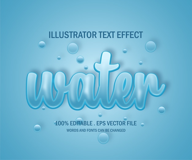 Water text style effect