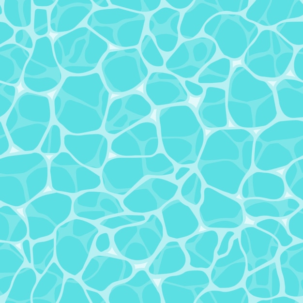 Water texture Swimming pool water ripples sea surface reflections and caustic pattern seamless vector background