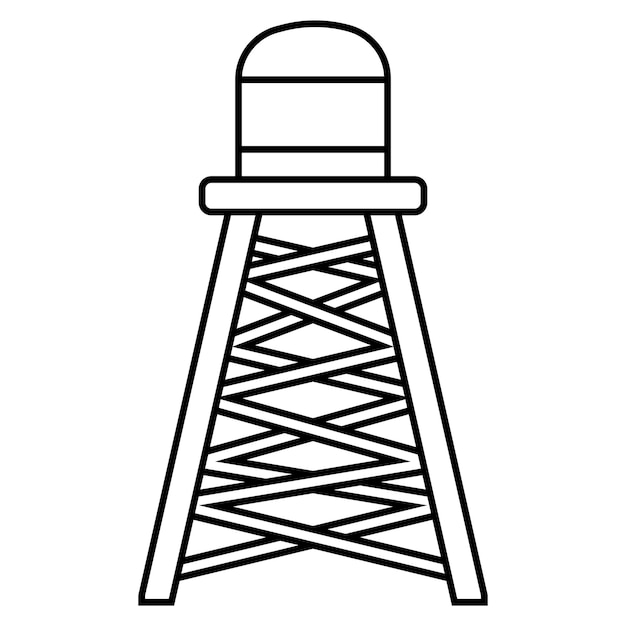 Water tower icon vector