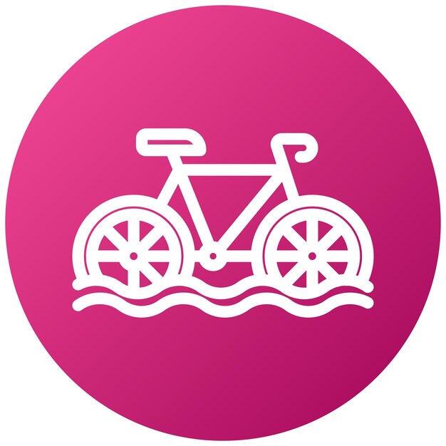 Water Tricycle Icon Style