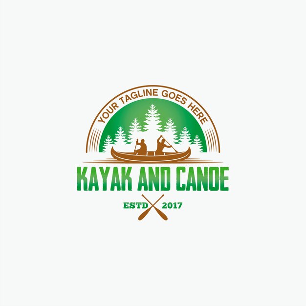 Logo kayak water trip