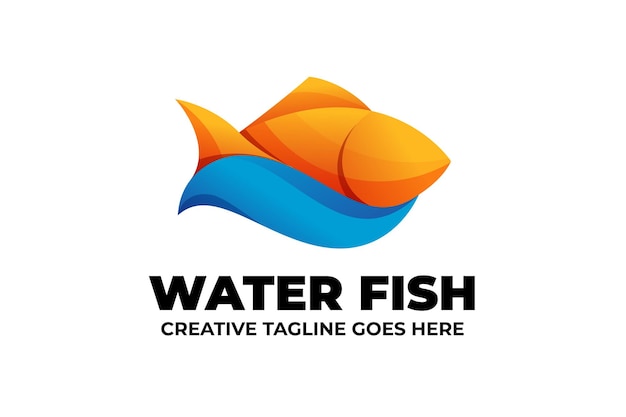Water vis gradiënt logo