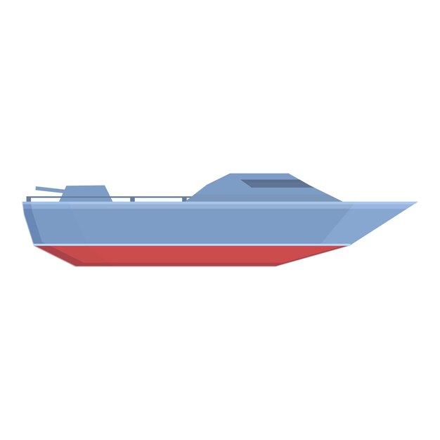 Вектор иконки водного военного корабля Военный корабль Морская армия