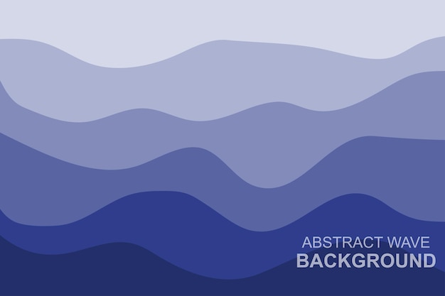 Water Wave Background Design Abstract Vector Blue Ocean Walpaper Template