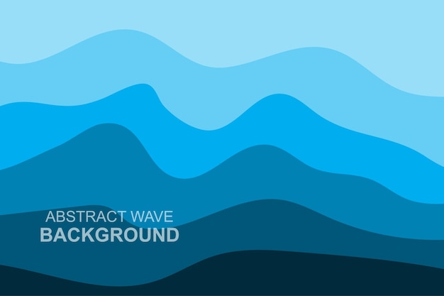 Водная волна Фонный дизайн Абстрактный вектор Голубой океан
