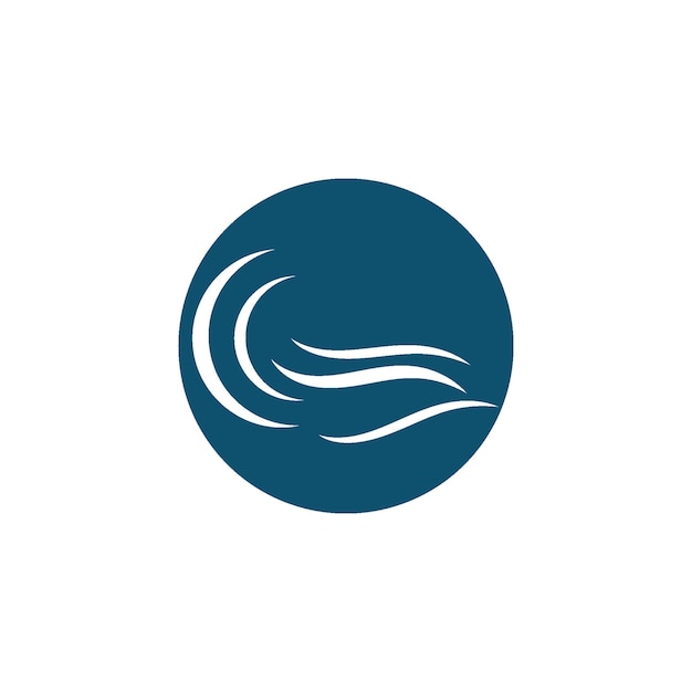 Water wave beach logo vector