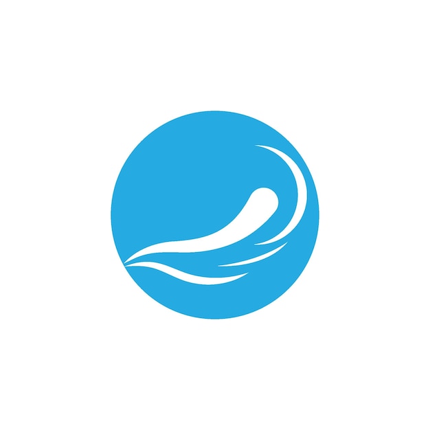 Water wave beach logo vector