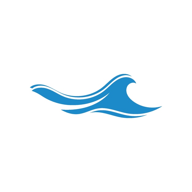 Water wave beach logo vector