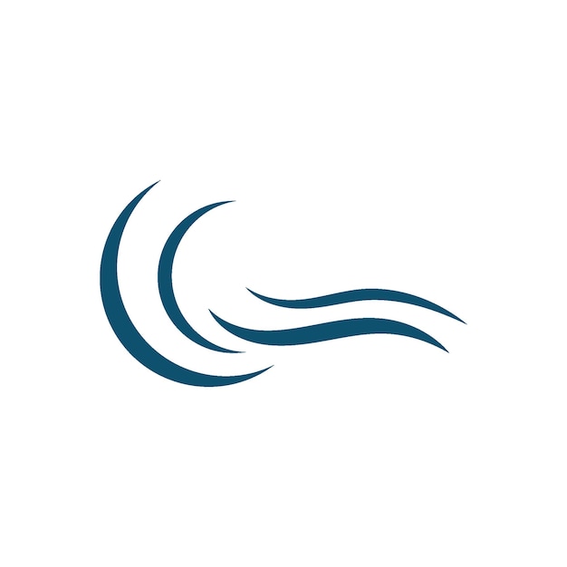 Water wave beach logo vector